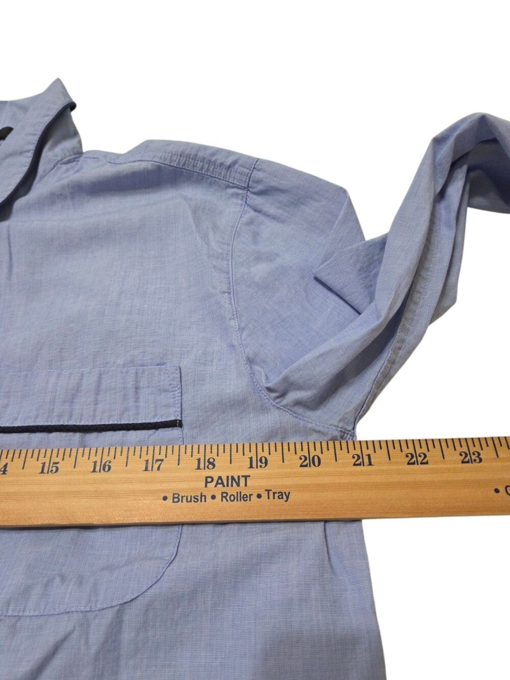 J.Crew Cotton Pajama Set Womens M Blue Piped 2 Piece Quiet Luxury Cozy G16.2 - Picture 7 of 15